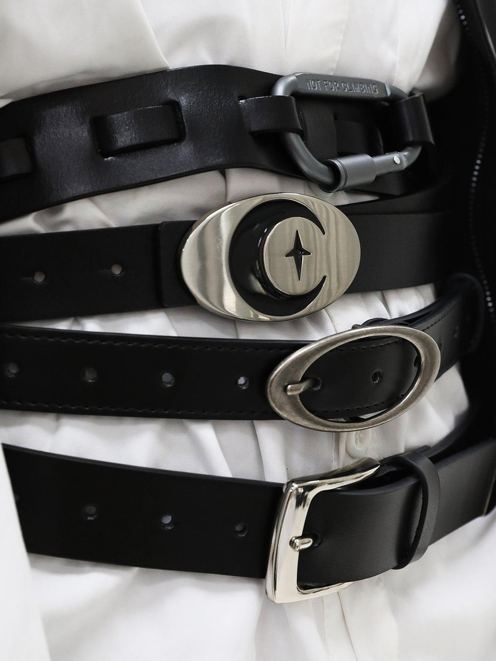 Multi-Style Leather Belts with Decorative Buckles