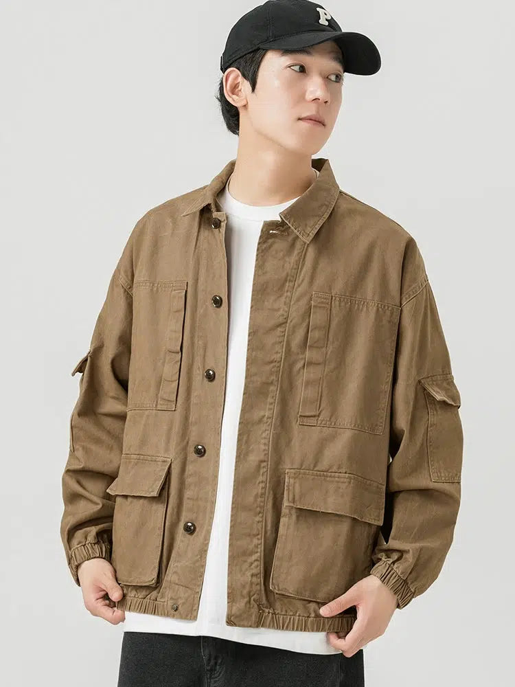 Multi-pocket Shirt Jacket