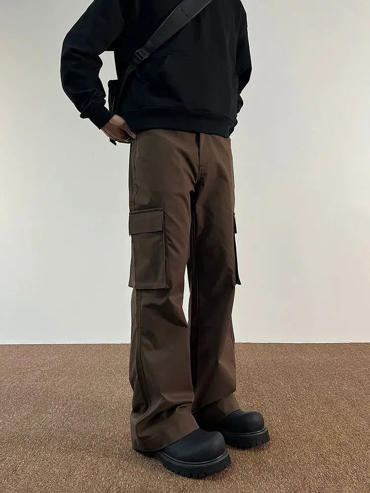 Multi-pocket Straight-leg Cargo Pants