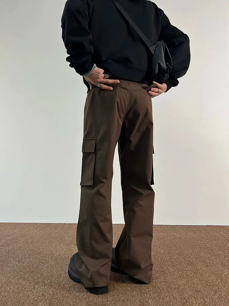 Multi-pocket Straight-leg Cargo Pants