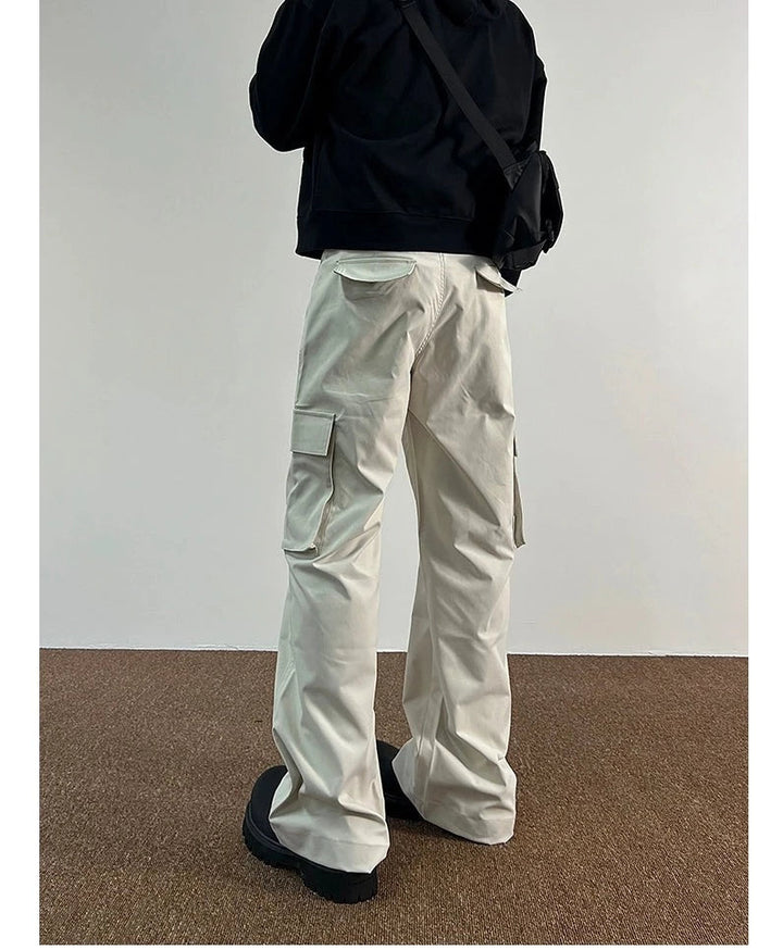 Multi-pocket Straight-leg Cargo Pants