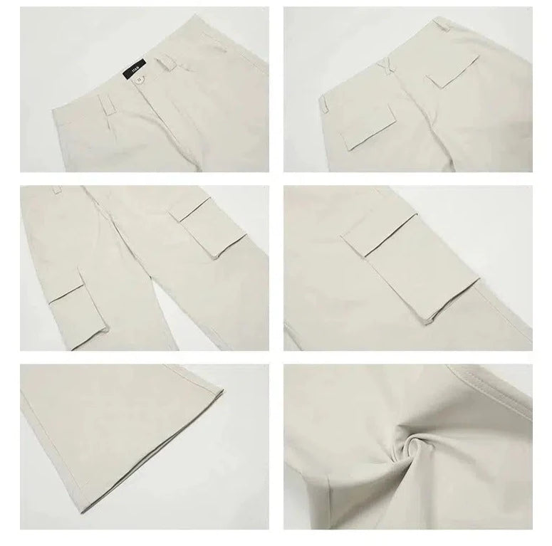 Multi-pocket Straight-leg Cargo Pants