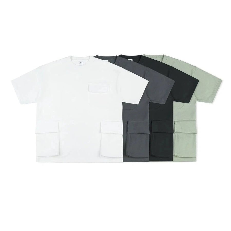 Multiple Pockets Drop Shoulder T-shirt