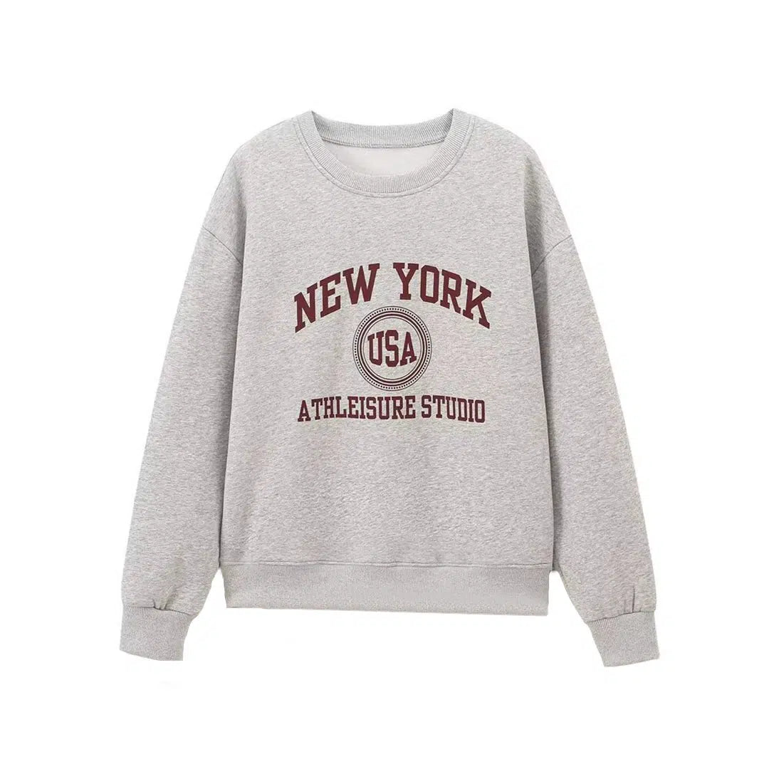 New York Athleisure Sweatshirt Pants Set