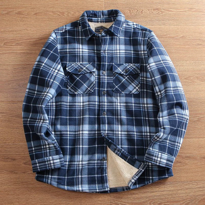 Loose-fit Plaid Jacket