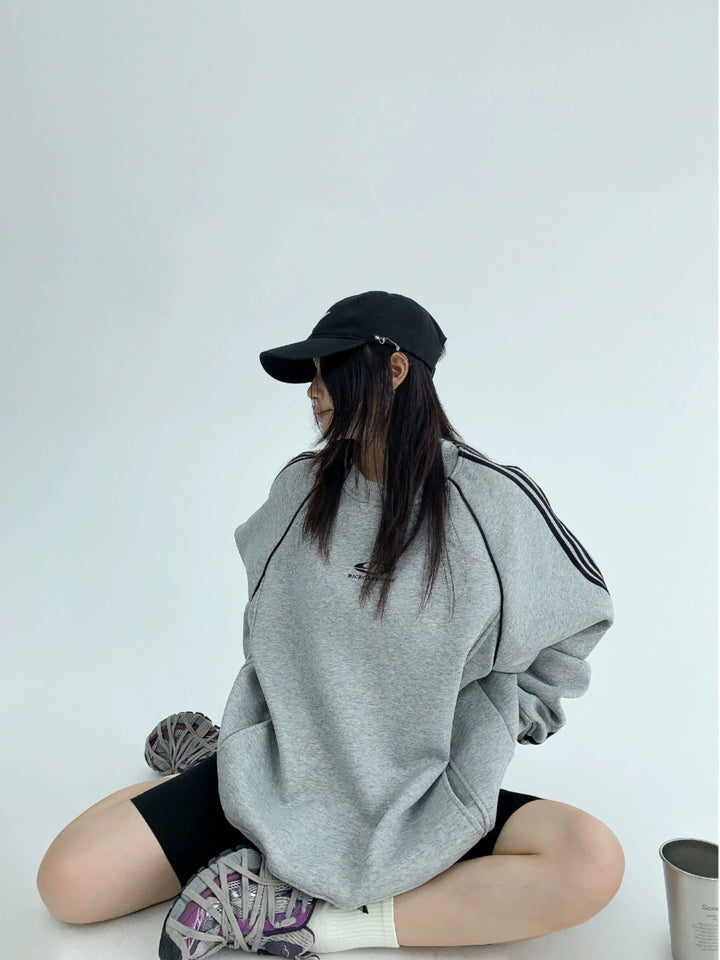 Embroidered Oversized Hoodie Sweatshirt