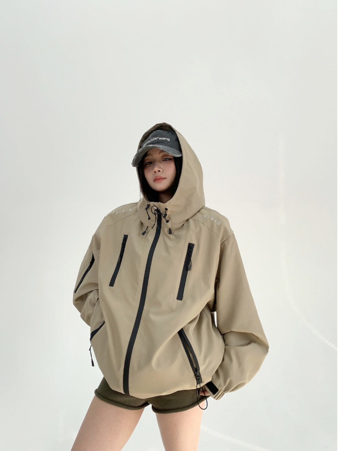 Hooded Zipper Jacket with Pockets