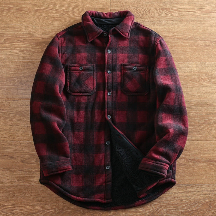 Loose-fit Plaid Jacket