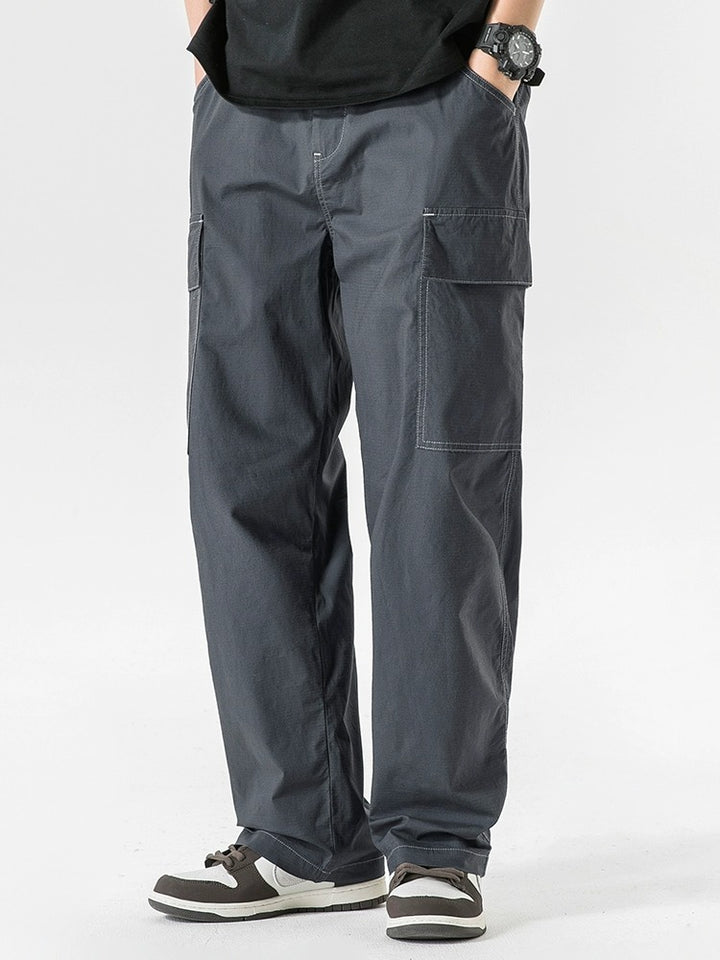 Khaki Loose-Fit Cargo Pants