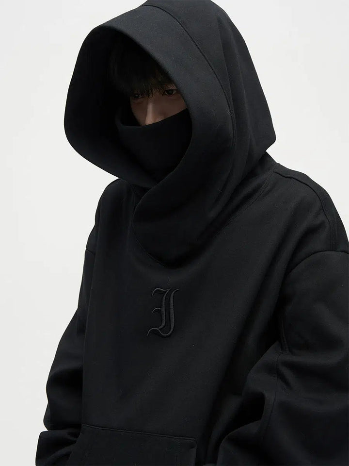 Oversize Fleece Hooded Ninja Sweatshirt