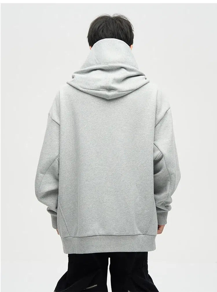 Oversize Fleece Hooded Ninja Sweatshirt