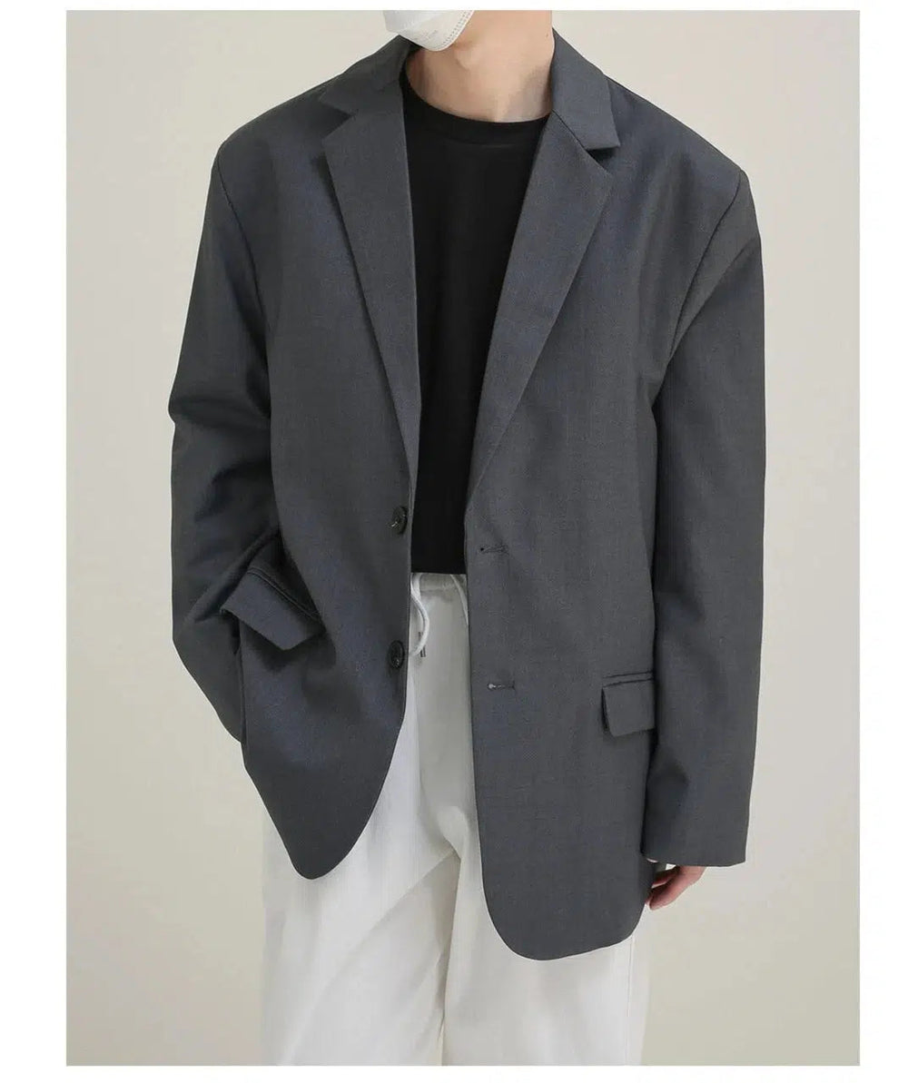 Oversized Basic Suit Blazer