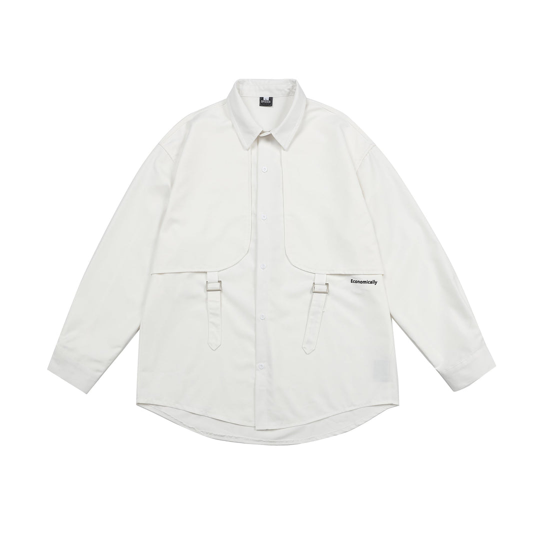 Oversized Button-Up Pockets Shirt