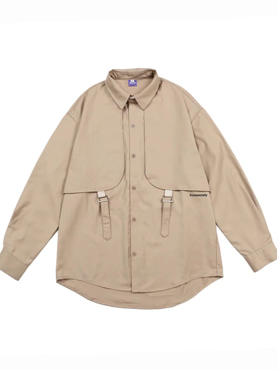 Oversized Button-Up Pockets Shirt