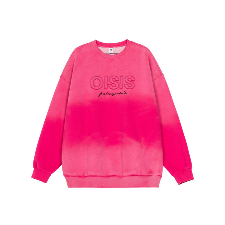 Oversized Crew Neck Gradient Sweatshirt