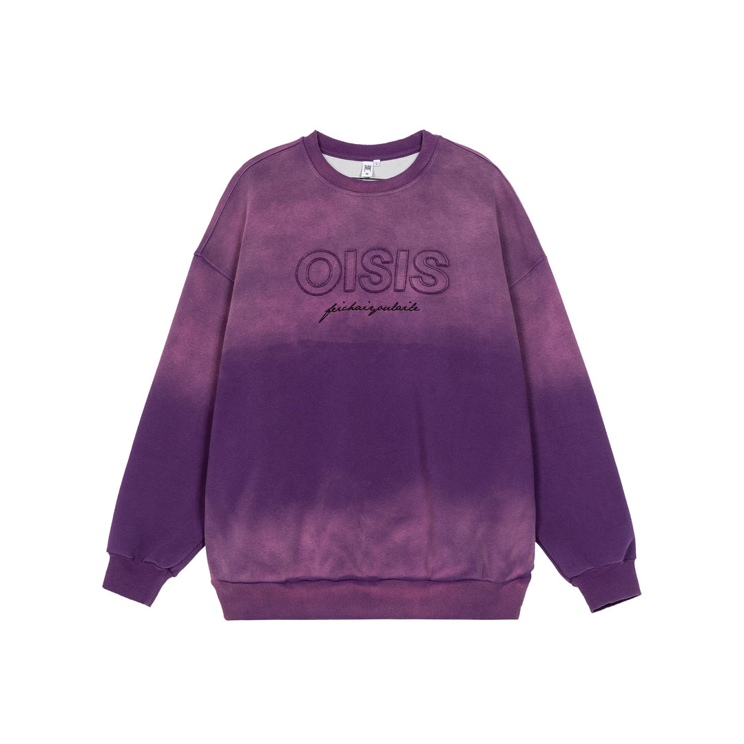 Oversized Crew Neck Gradient Sweatshirt