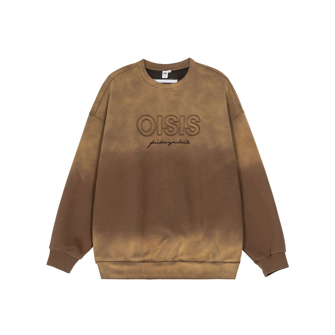 Oversized Crew Neck Gradient Sweatshirt