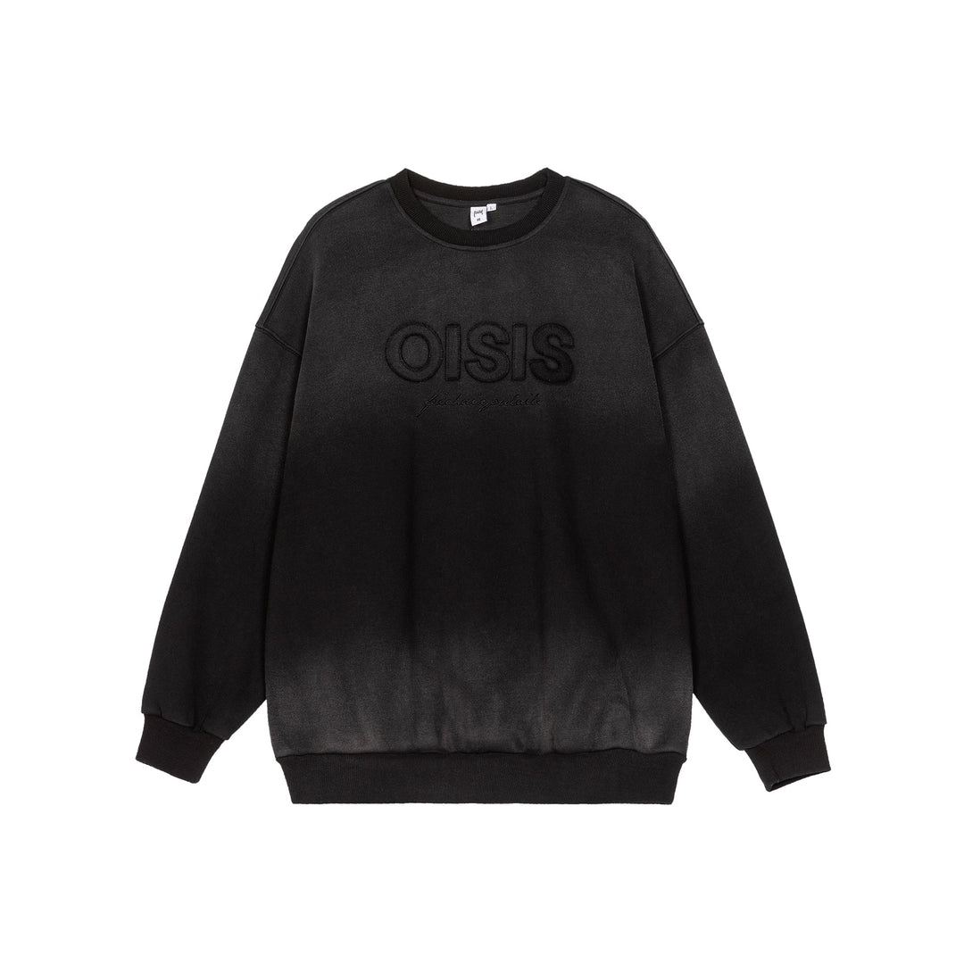 Oversized Crew Neck Gradient Sweatshirt