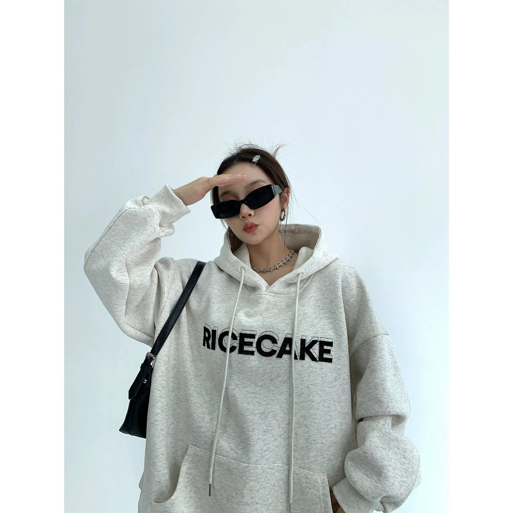 Oversized Embroidered Graphic Hoodie