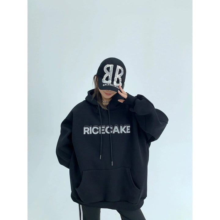 Oversized Embroidered Graphic Hoodie