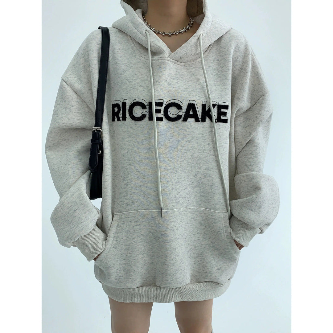 Oversized Embroidered Graphic Hoodie