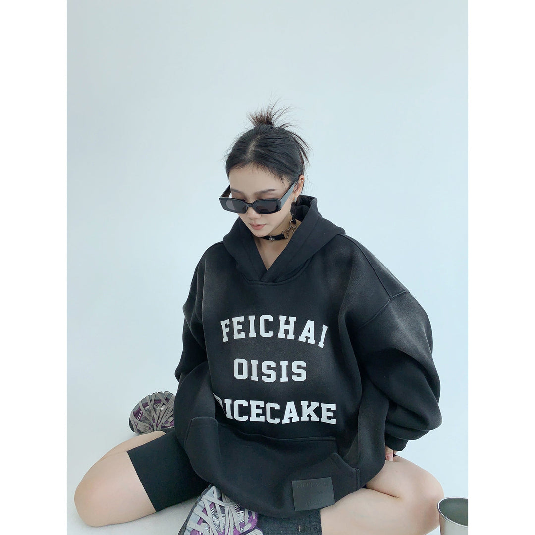 Oversized Graphic Front Pocket Hoodie