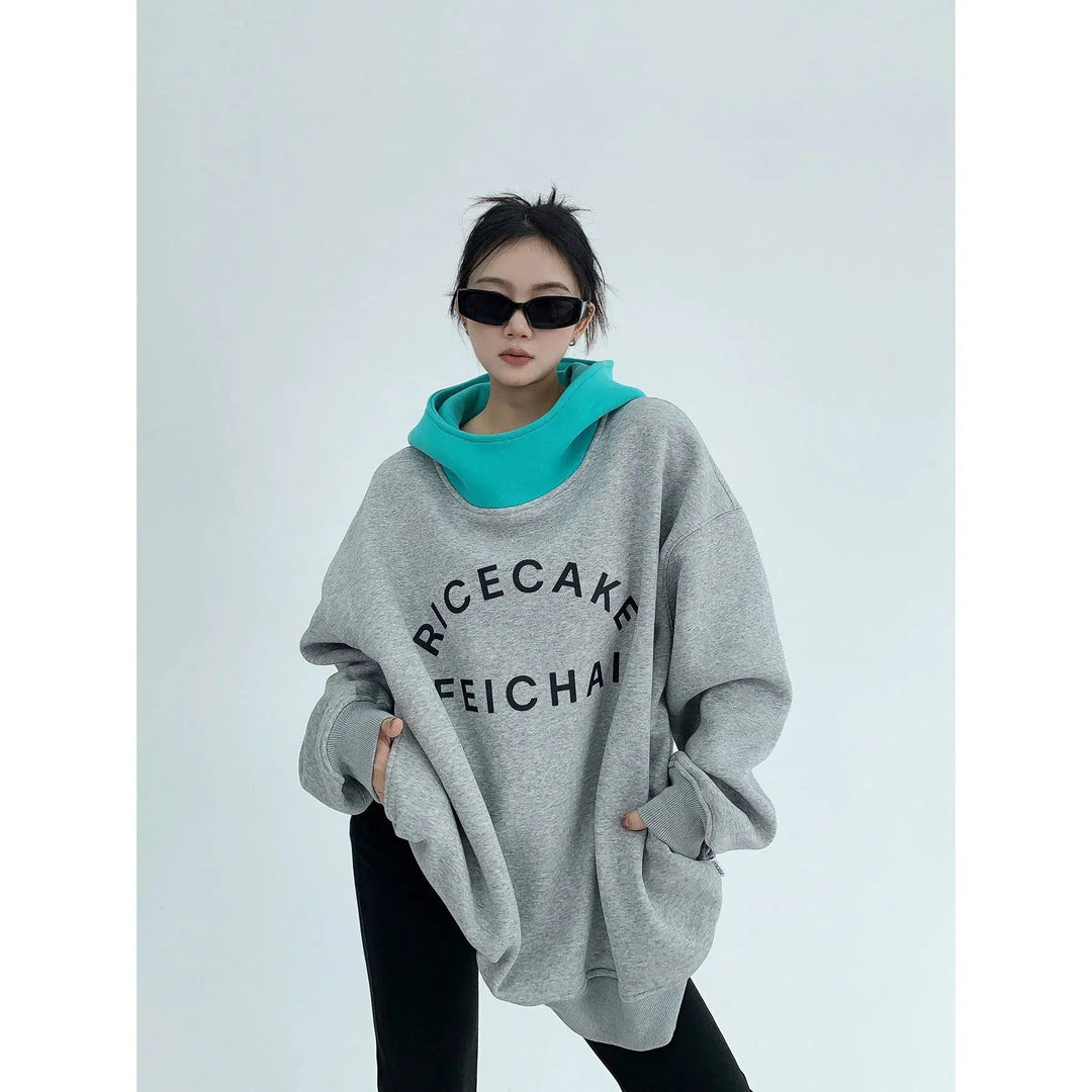 Oversized Graphic Front Pocket Hoodie