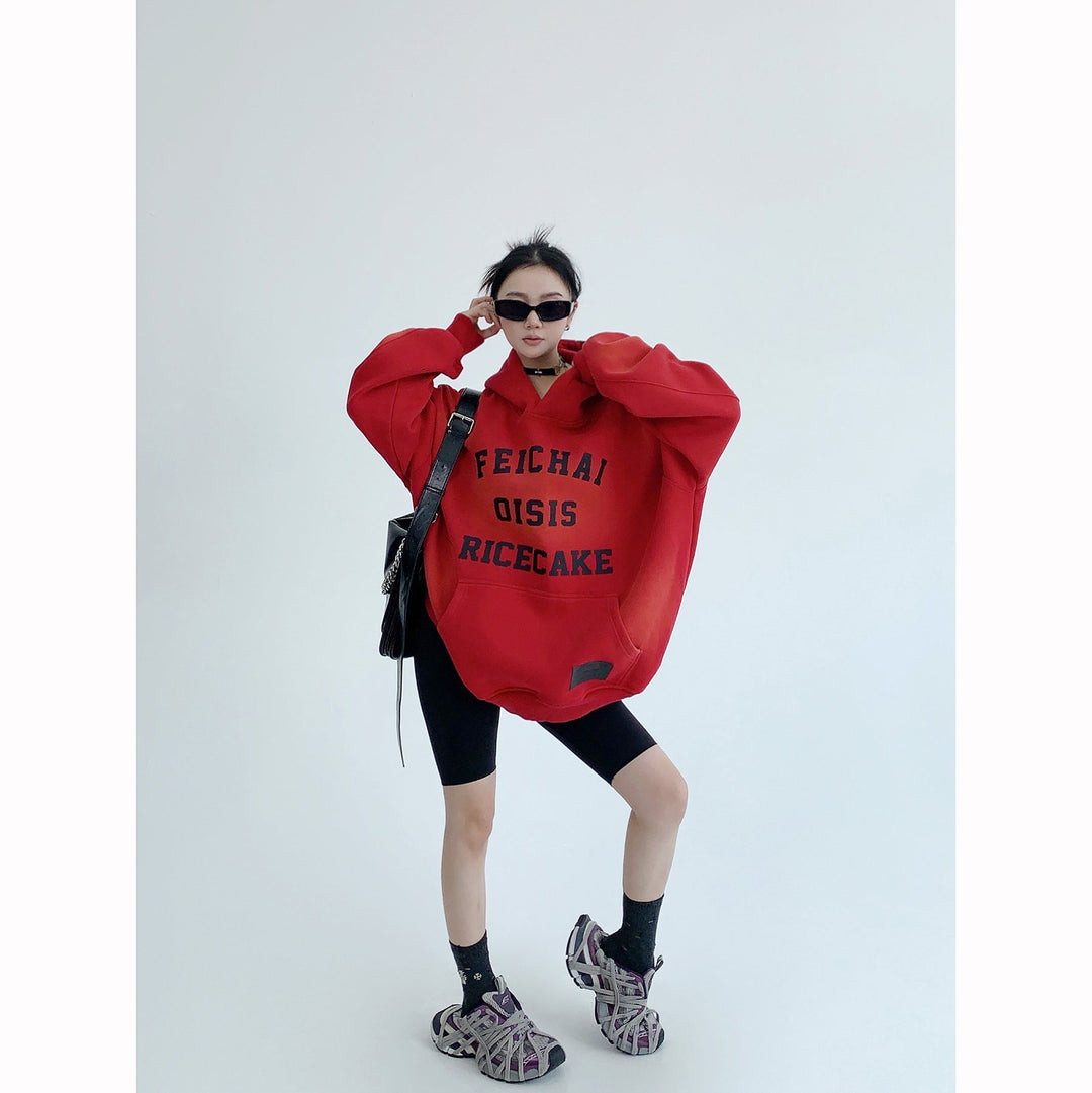 Oversized Graphic Front Pocket Hoodie