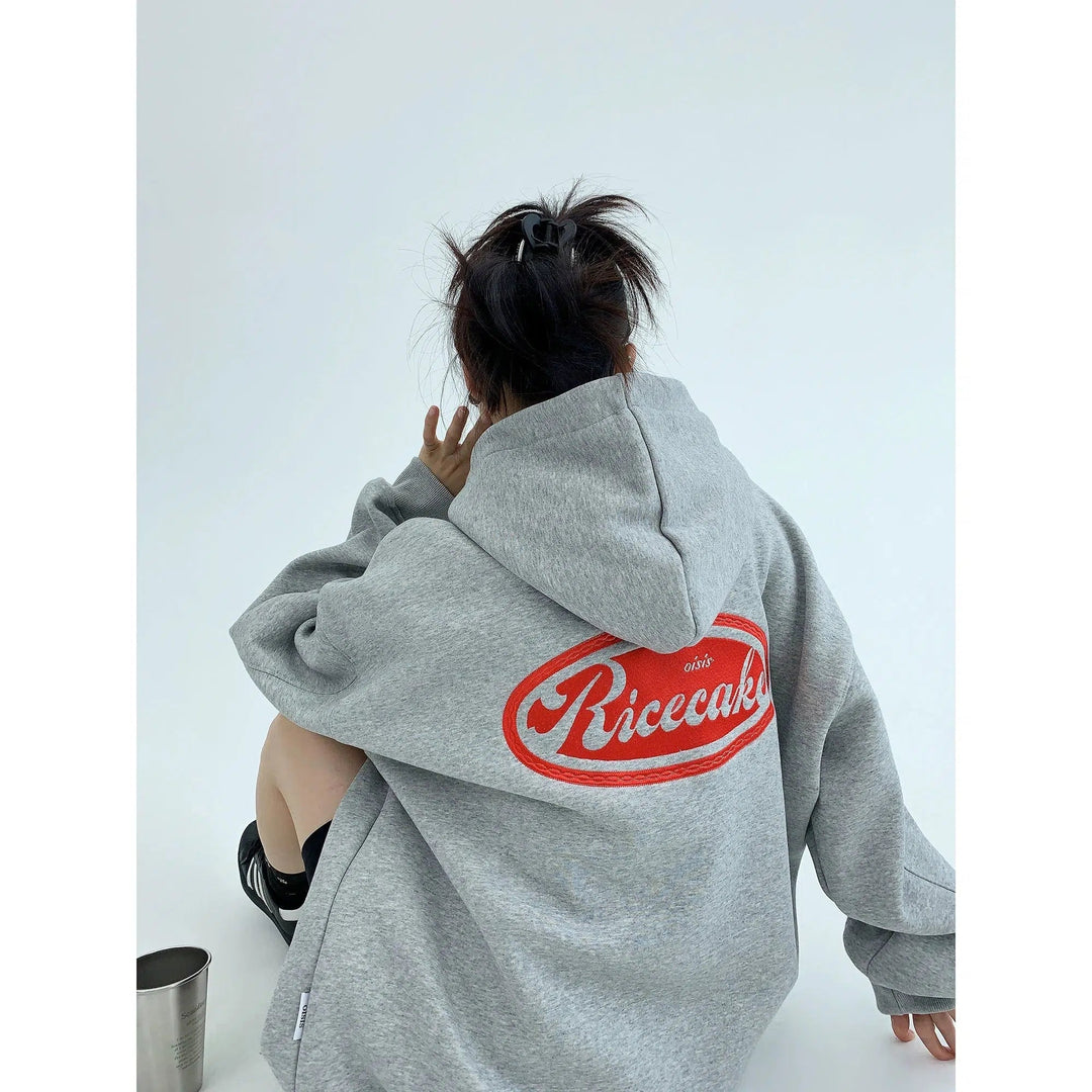 Oversized Embroidery Graphic Hoodie