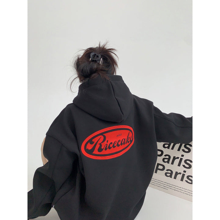 Oversized Embroidery Graphic Hoodie