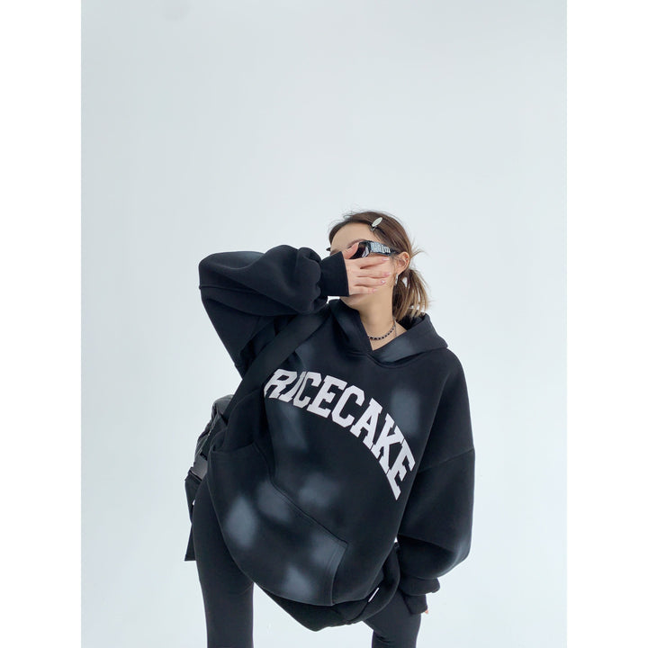 Oversized Print Graphic Hoodie