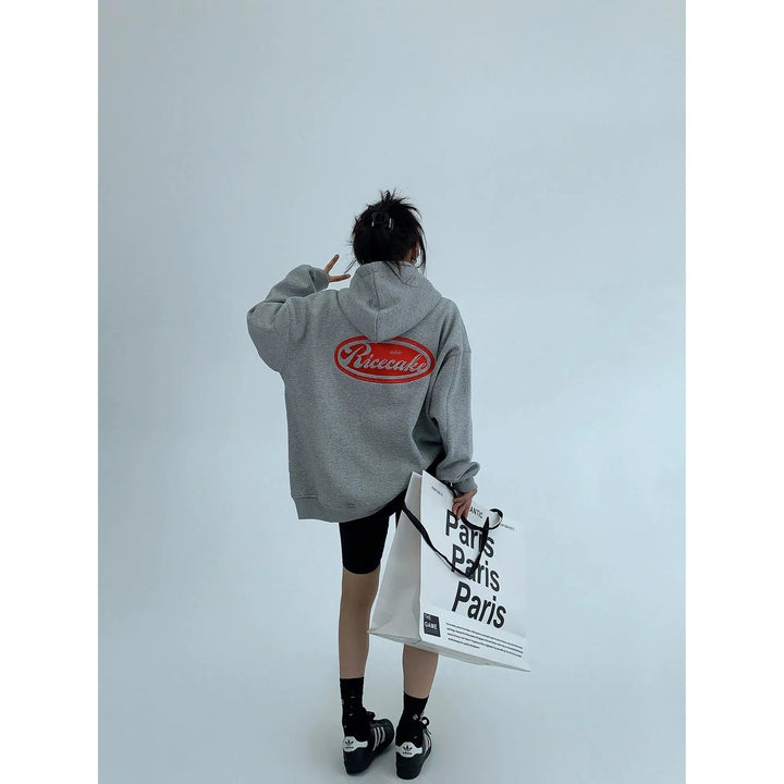 Oversized Embroidery Graphic Hoodie