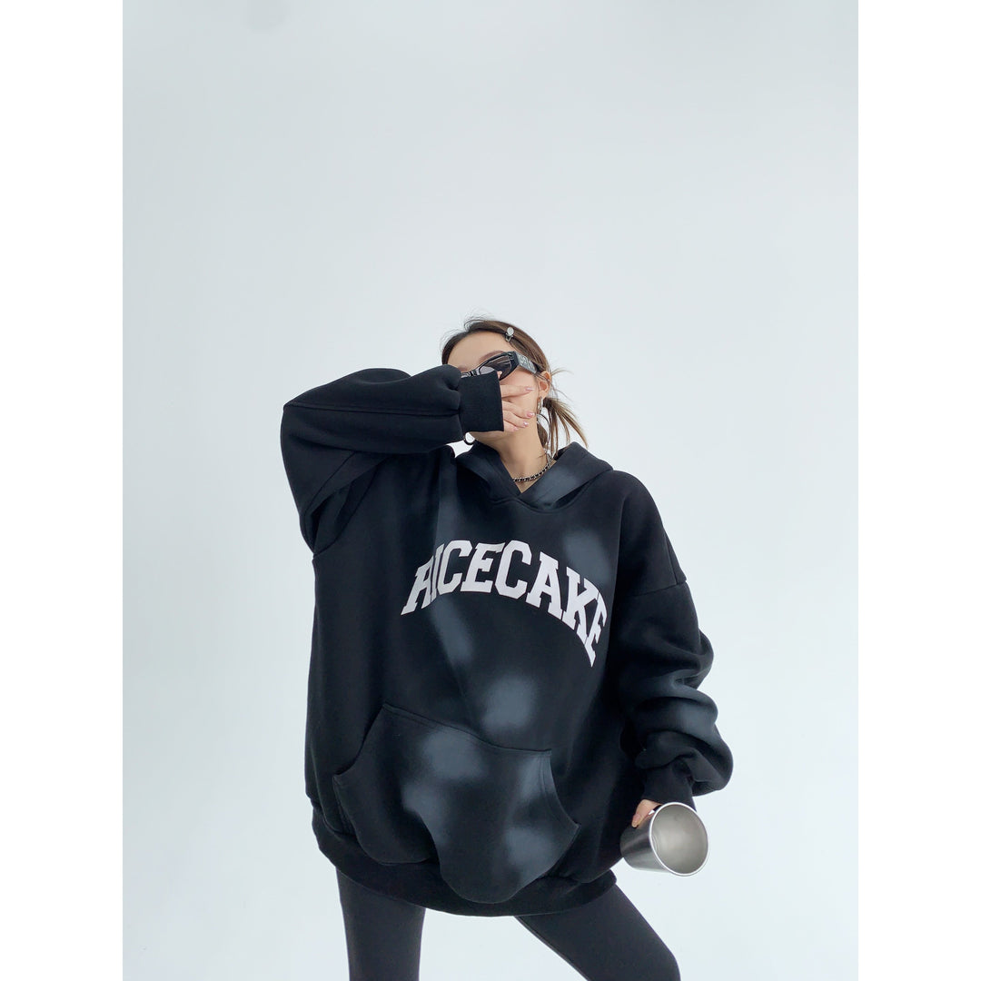 Oversized Print Graphic Hoodie