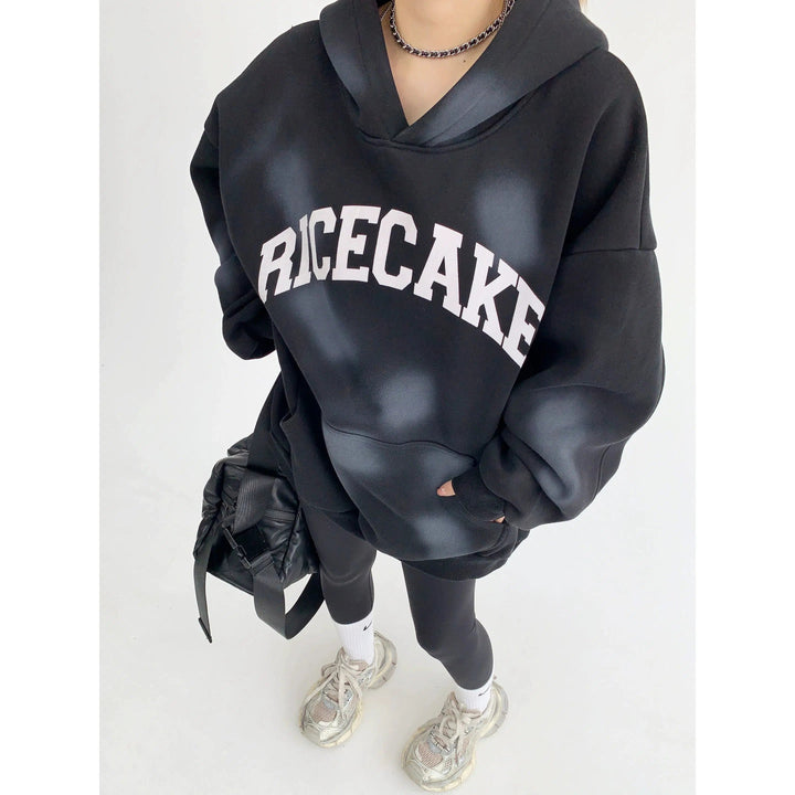 Oversized Print Graphic Hoodie