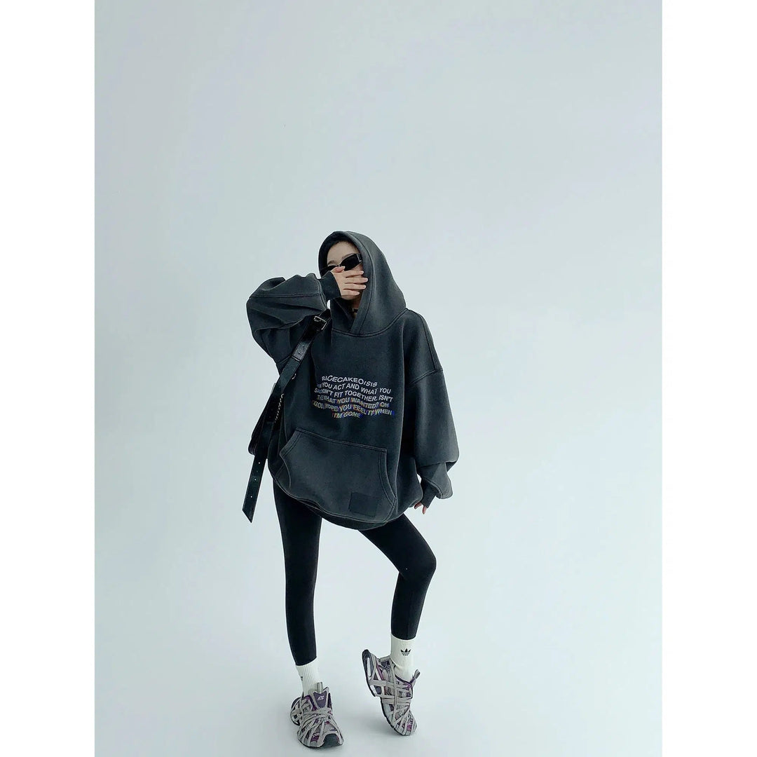 Oversized Graphic Pocket Hoodie