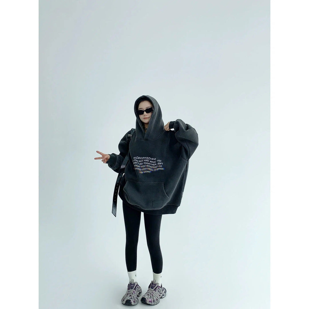 Oversized Graphic Pocket Hoodie