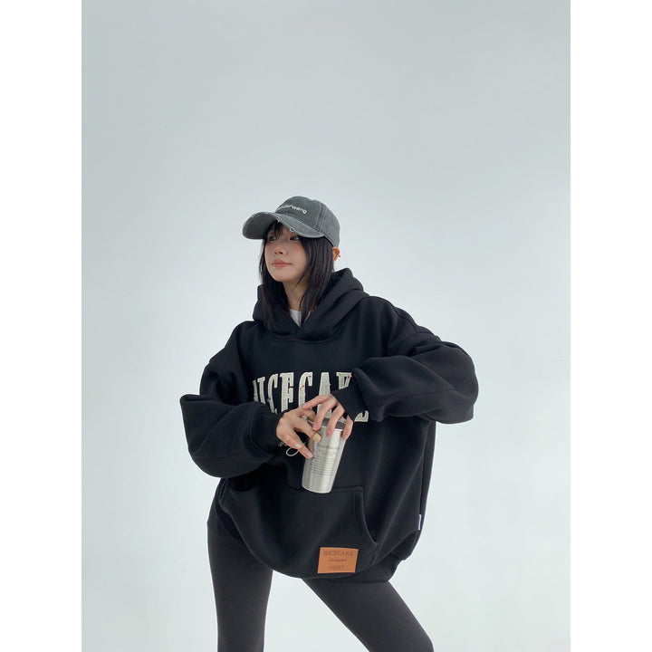 Oversized Graphic Pouch Pocket Hoodie