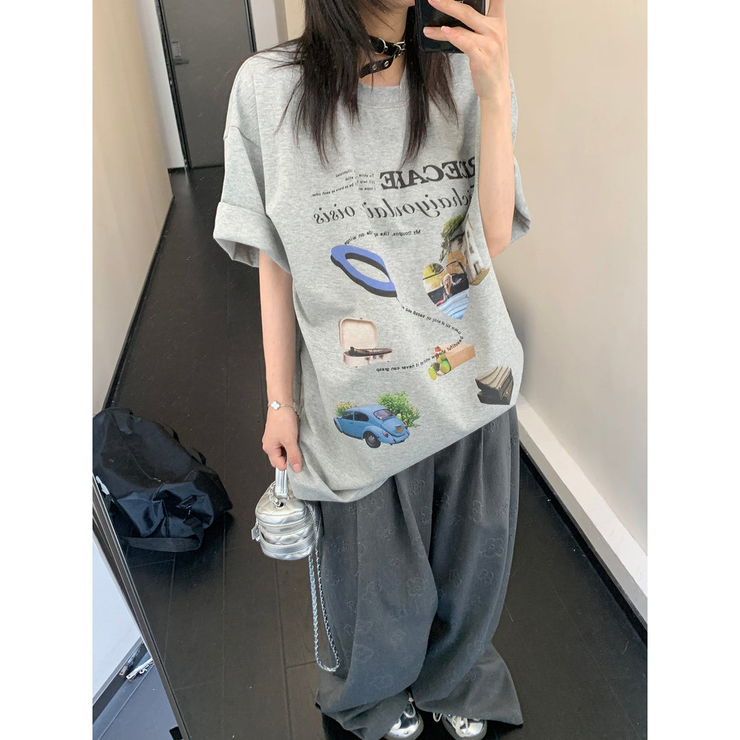 Oversized Graphic Print T-shirt