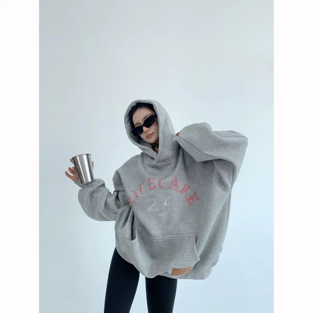 Oversized Graphic Pullover Hoodie