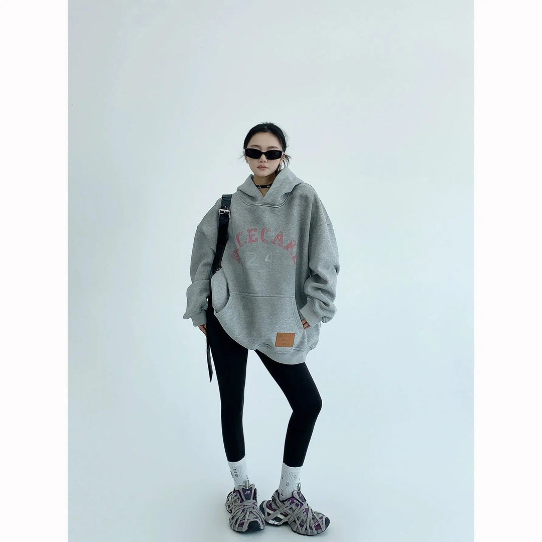 Oversized Graphic Pullover Hoodie