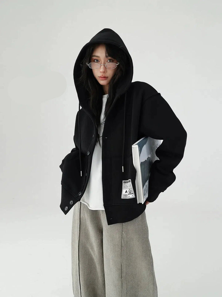 Front Pocket Oversized Hooded Sweatshirt