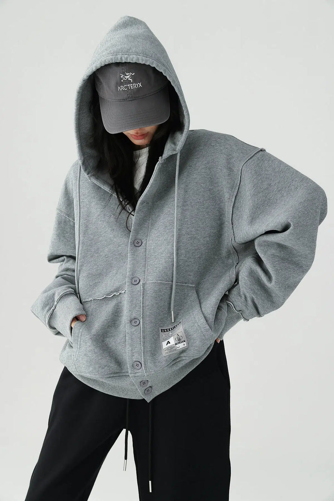 Front Pocket Oversized Hooded Sweatshirt