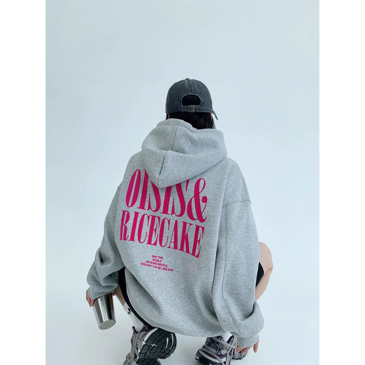 Graphic Print Oversized Hoodie