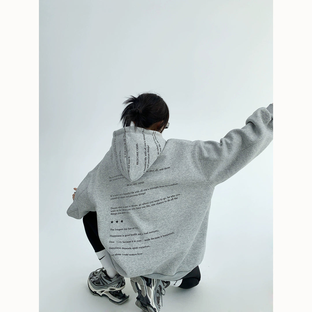 Oversized Letter Printed Hoodie