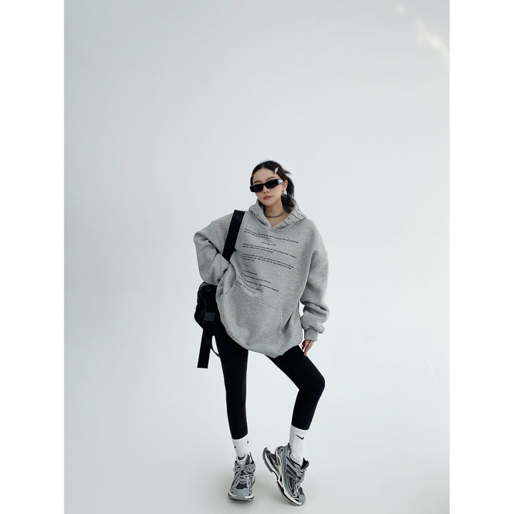 Oversized Letter Printed Hoodie