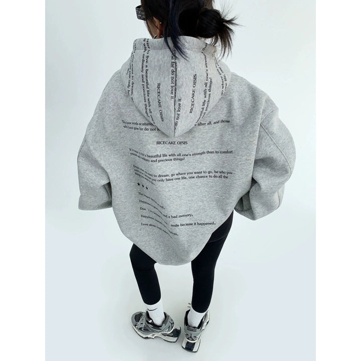 Oversized Letter Printed Hoodie