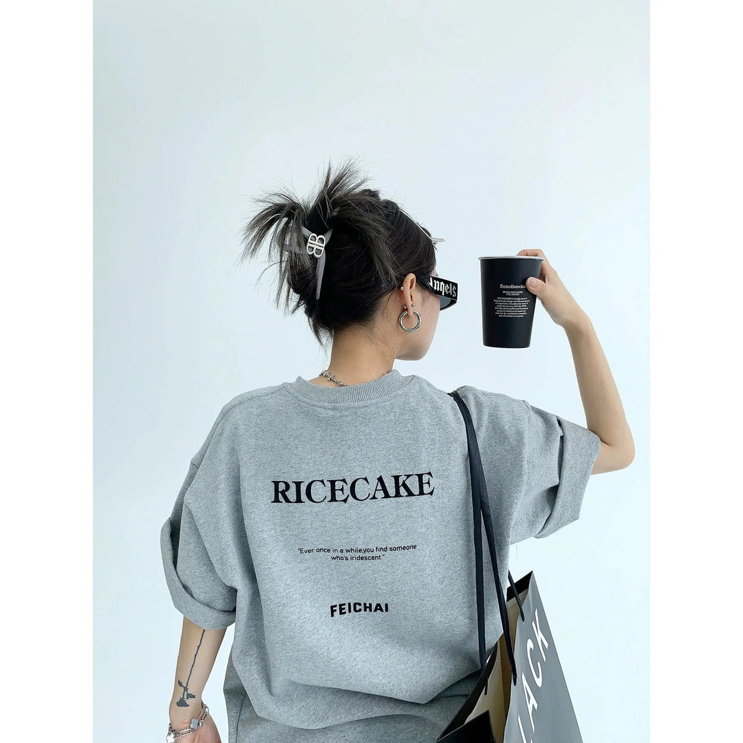 Oversized Lettering Print T-shirt