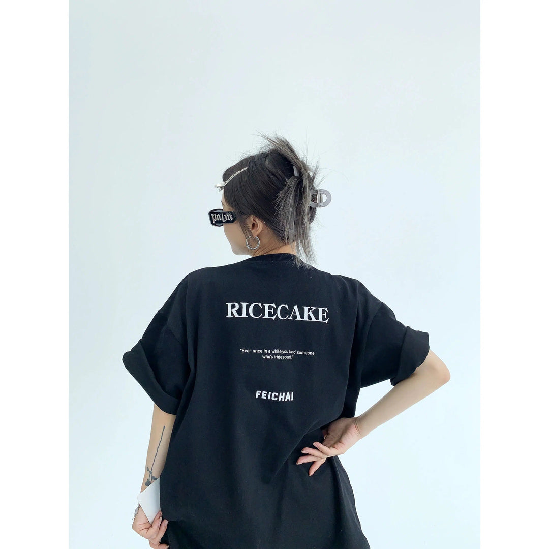 Oversized Lettering Print T-shirt