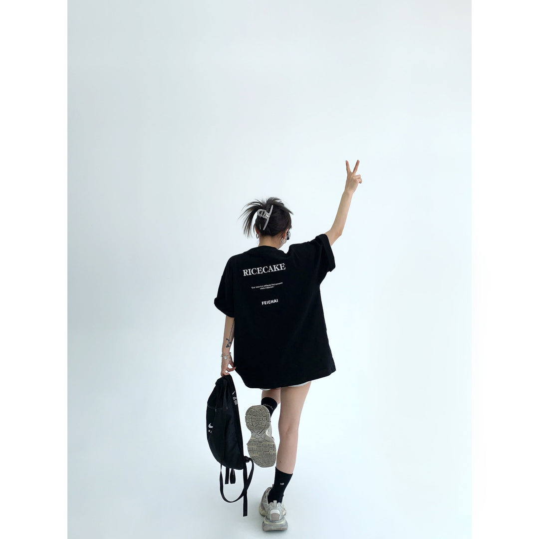 Oversized Lettering Print T-shirt