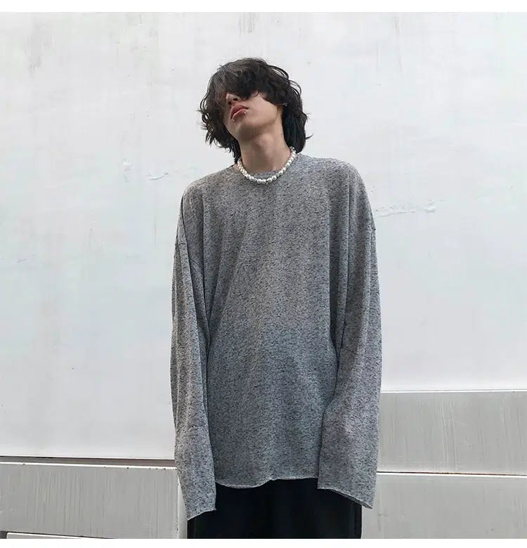 Oversized Long Sleeve Bottoming Shirt